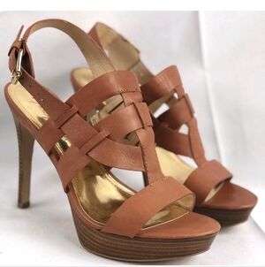 Marc Fisher Cognac Strappy Heels Size 9
